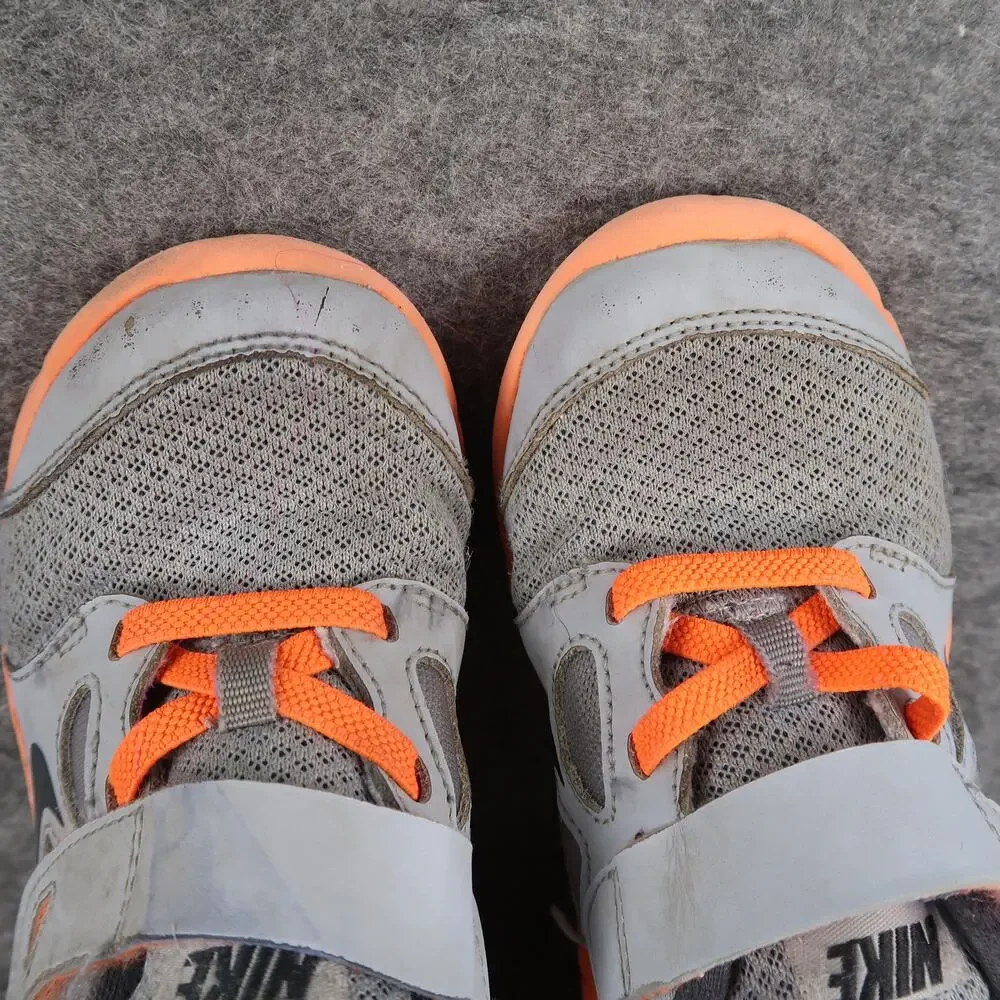 Nike Shoes Kids 10C Athletic Trainer Free 5 Sneakers Casual Easy On Grey Orange - Picture 8 of 12